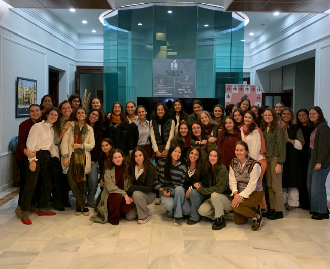 Maite López Tejada, en el Colegio Mayor Alborán de Sevilla